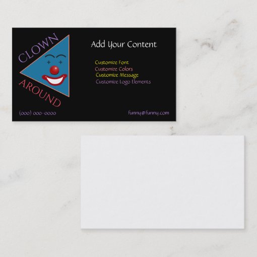 Clown Business Card | Zazzle