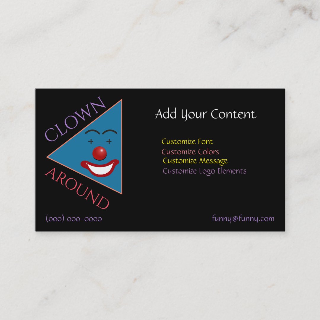 Clown Business Card | Zazzle