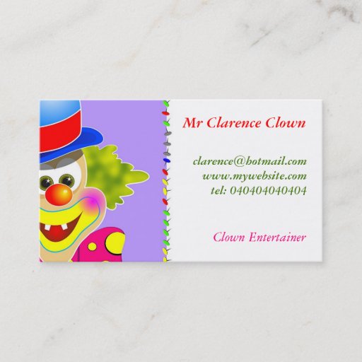 Customizable Clown Business Card Template
