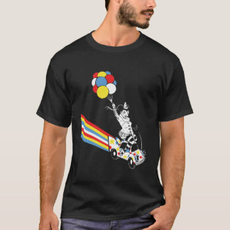 Clown Car Sindi on black T-Shirt