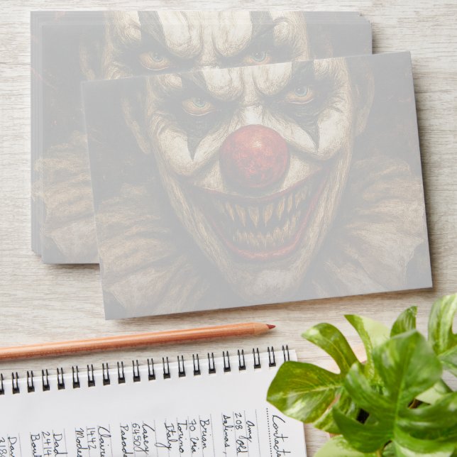 Clown Carnival of Screams Halloween  Envelope (Stacked)