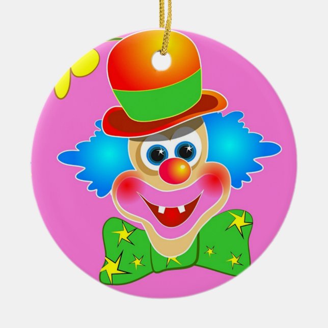 Clown Ceramic Ornament (Front)