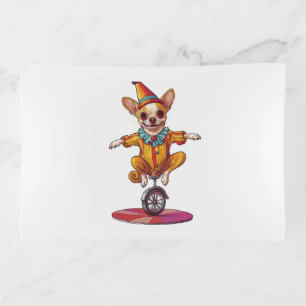 Clown Chihuahua � Funny Circus Dog Trinket Tray