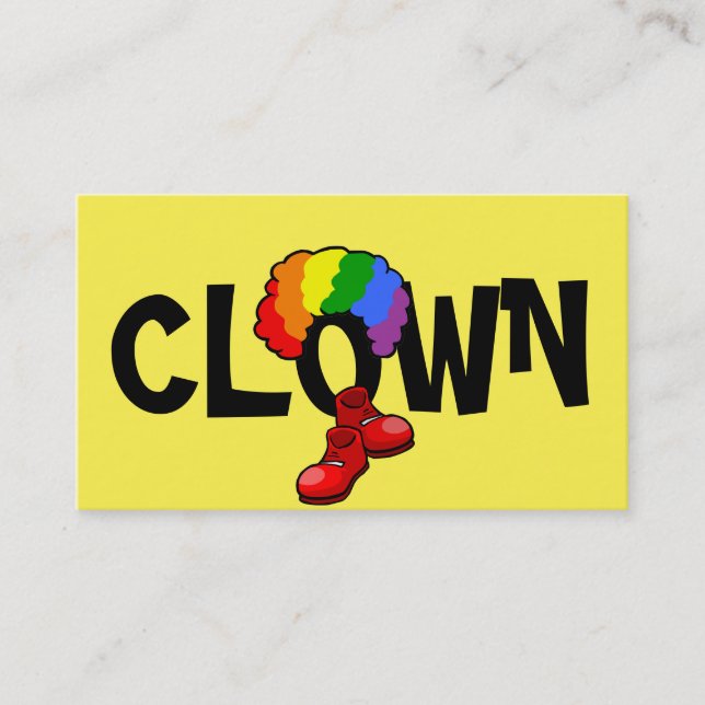 Clown Children's Entertainer Circus Business Card (Front)