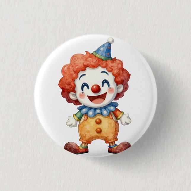 Clown Circus Humour Button (Front)