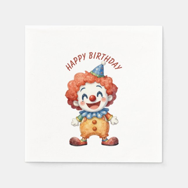 Clown Circus Humour Napkins (Front)