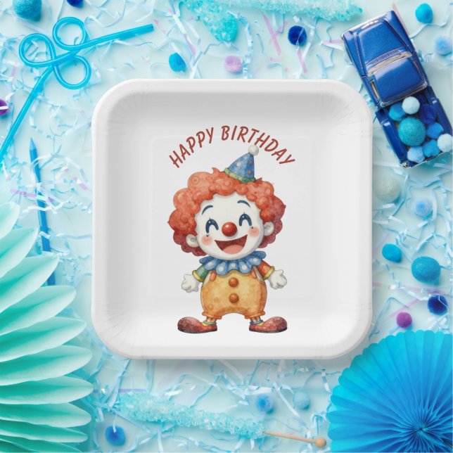 Clown Circus Humour Paper Plates (Party)