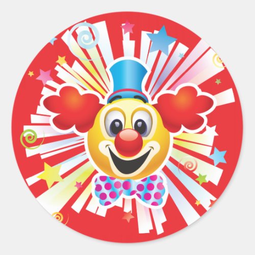 Clown Classic Round Sticker