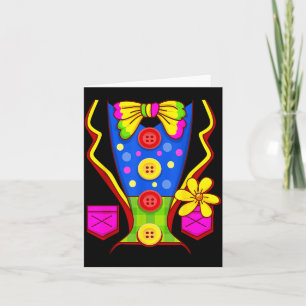 Clown Costume Circus Card