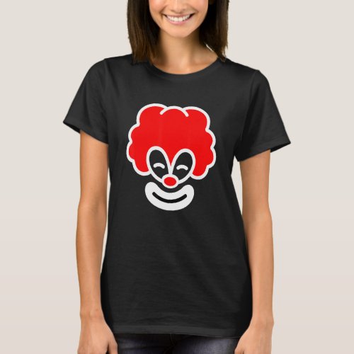 Clown Costume Circus Clown Wig Red Nose Children T_Shirt