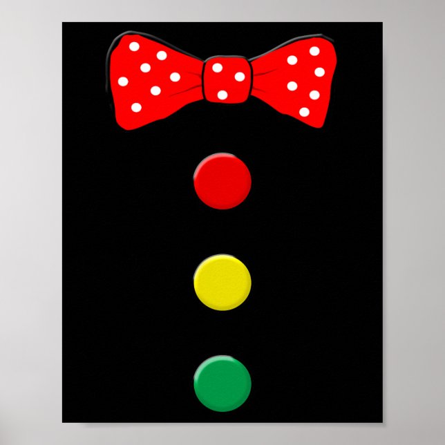 Clown Costume Halloween Fun Circus Clown Matching  Poster (Front)