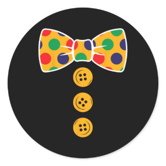 Clown Costume Halloween Funny Circus Clown Gift Th Classic Round Sticker