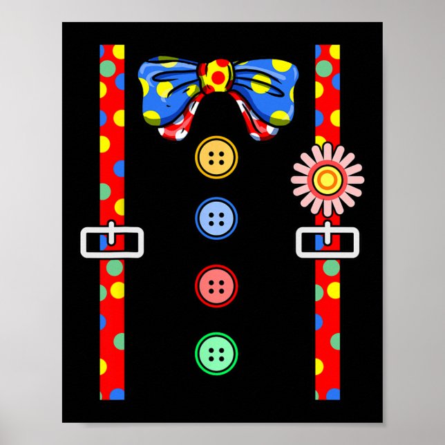 Clown Costume Halloween  Poster (Front)