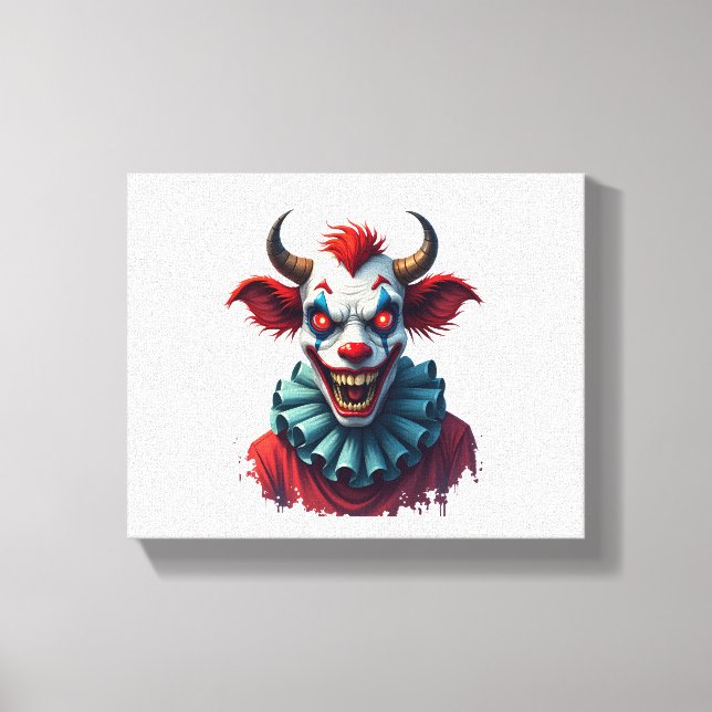 Clown Cow of Terror Canvas Print (Front)