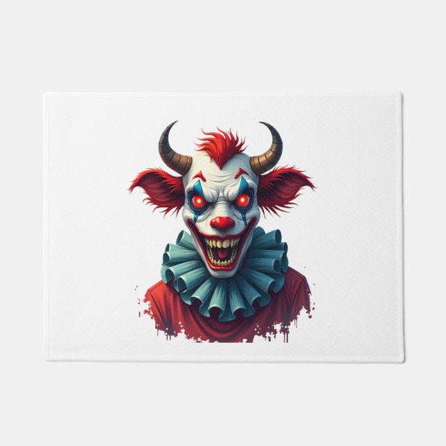 Clown Cow of Terror Doormat (Front)