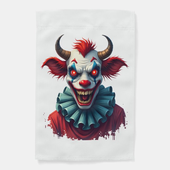 Clown Cow of Terror Garden Flag (Front)
