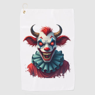 Clown Cow of Terror Golf Towel