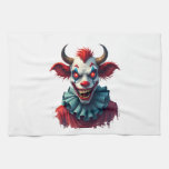Clown Cow of Terror Kitchen Towel