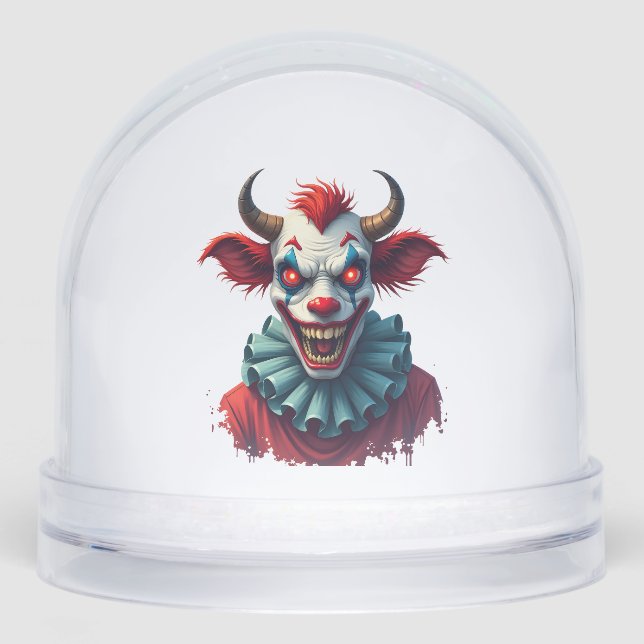 Clown Cow of Terror Snow Globe (Front)