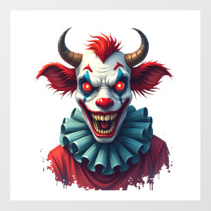 Clown Cow of Terror Wall Decal