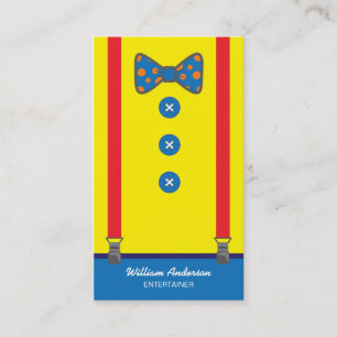 CLOWN ENTERTAINER BUSINESS CARDS BRIGHT JOLLY