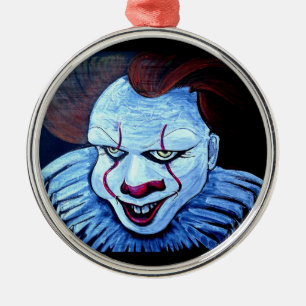 Clown:Evil Metal Ornament