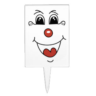 CLOWN FACE CAKE TOPPER