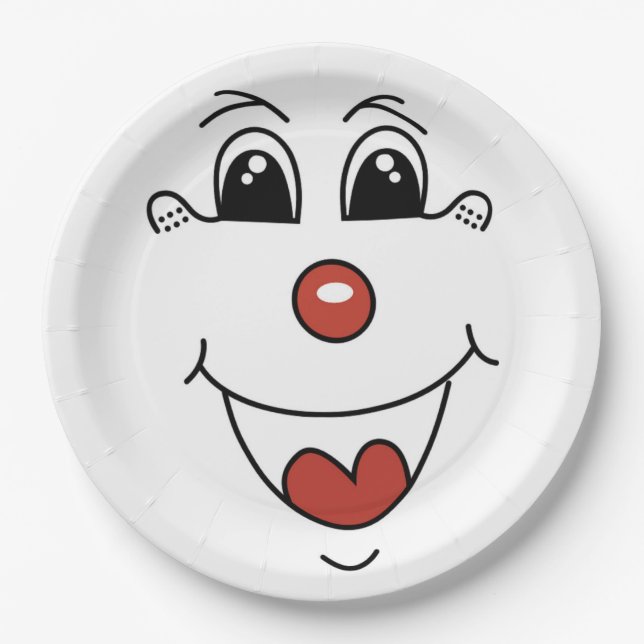 CLOWN FACE PAPER PLATES (Front)