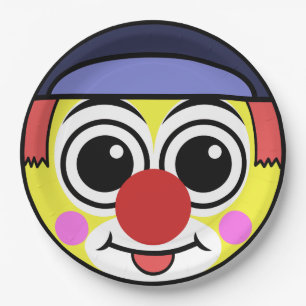 Clown Face Paper Plates