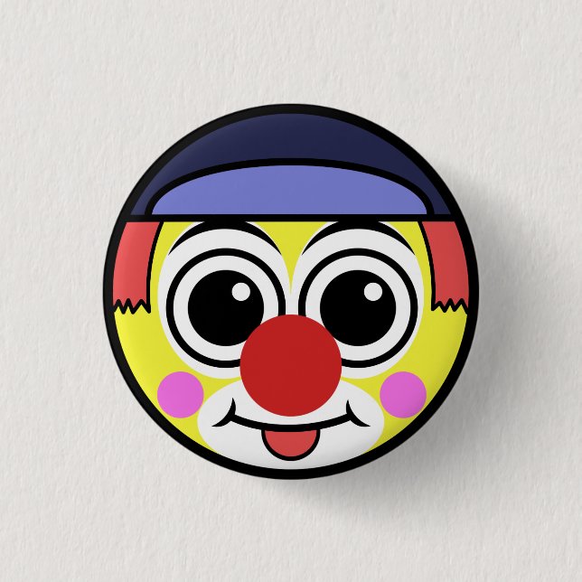 Clown Face Pinback Button (Front)