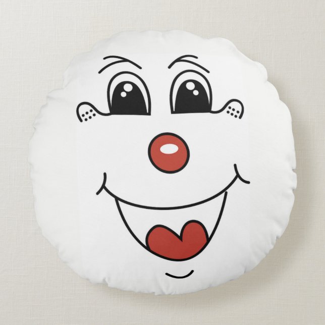 CLOWN FACE ROUND PILLOW (Front)