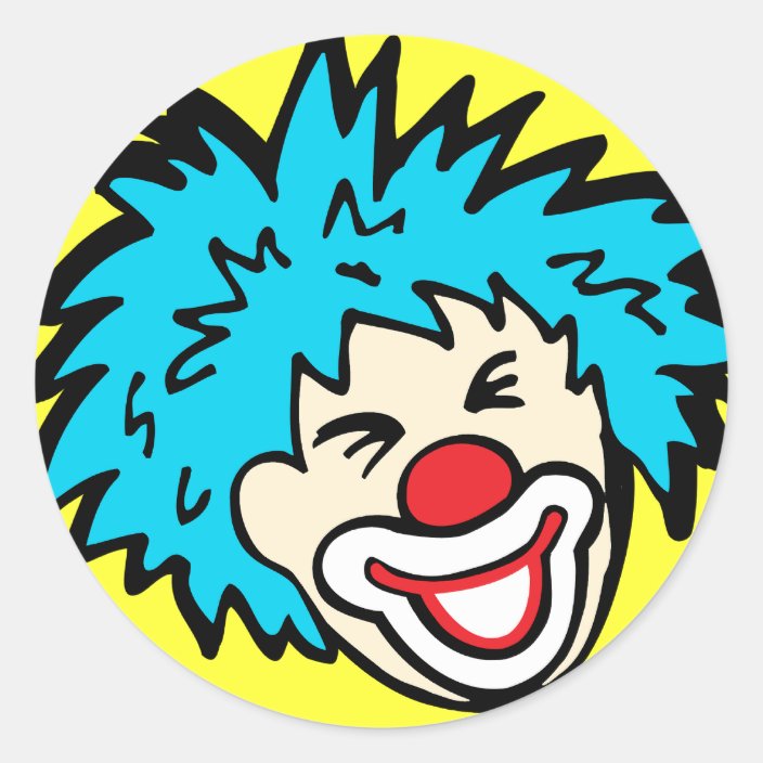 blue hair clown