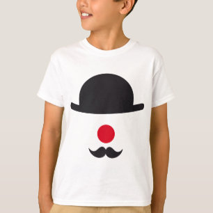 clown face with hat, red nose and mustache T-Shirt
