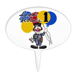 Clown First Birthday Cake Topper