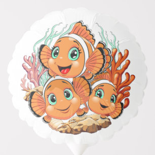 Clown fish Cartoon cute Family Underwater Balloon