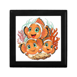 Clown fish Cartoon cute Family Underwater Gift Box