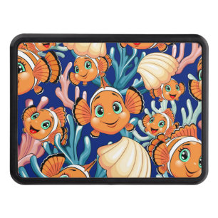 Clown fish Cartoon cute Family Underwater Hitch Cover