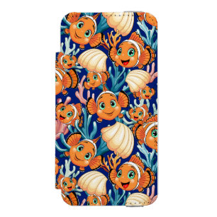 Clown fish Cartoon cute Family Underwater iPhone SE/5/5s Wallet Case