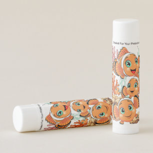Clown fish Cartoon cute Family Underwater Lip Balm