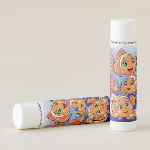 Clown fish Cartoon cute Family Underwater Lip Balm