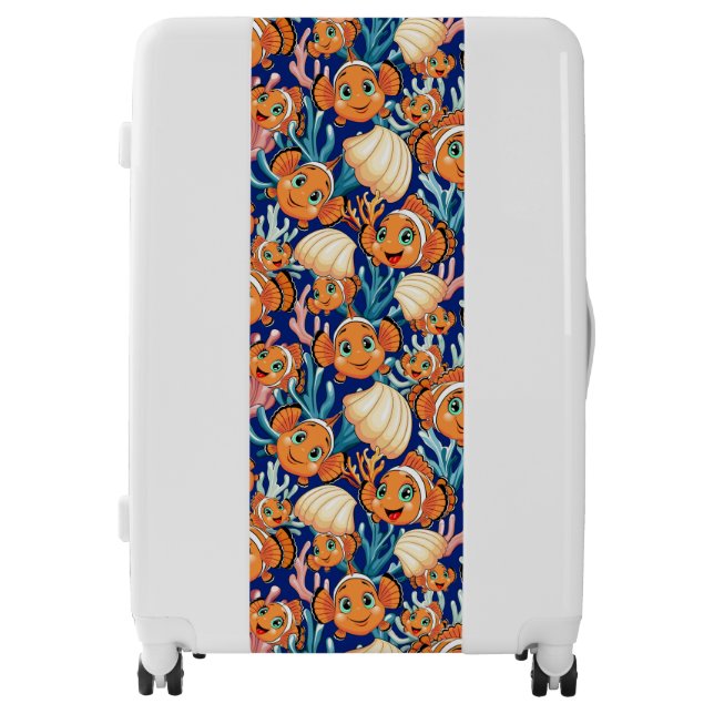 Clown fish Cartoon cute Family Underwater Luggage (Front)