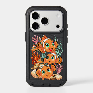 Clown fish Cartoon cute Family Underwater iPhone 17 Pro Case