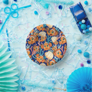 Clown fish Cartoon cute Family Underwater Paper Bowls