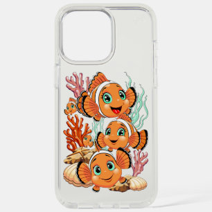 Clown fish Cartoon cute Family Underwater iPhone 15 Pro Max Case