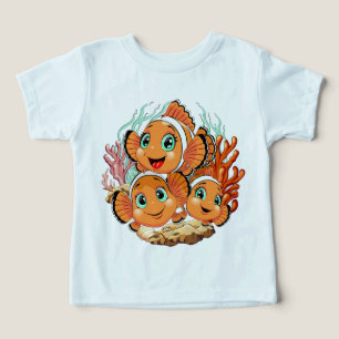 Clown fish Cartoon cute Family Underwater Toddler T-shirt