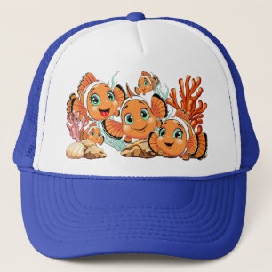 Clown fish Cartoon cute Family Underwater Trucker Hat