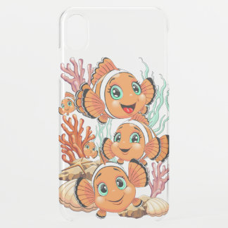 Clown fish Cartoon cute Family Underwater iPhone XS Max Case