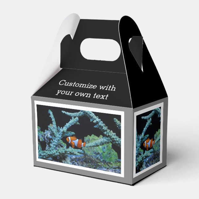 Clown Fish in Coral Favor Boxes (Front Side)