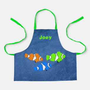 Clown Fish Kid Chef Custom Apron