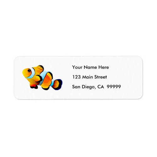 Clown Fish Label